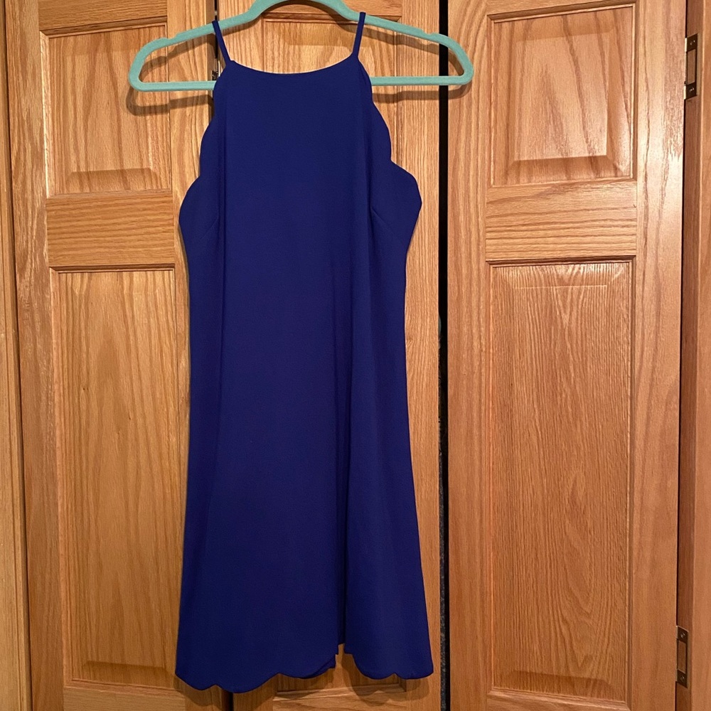 Blue scalloped dress
